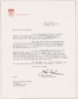 Letter, 3 October 1972