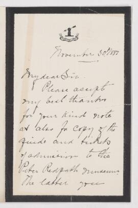 Letter, 30 November 1882