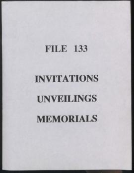Invitations - Unveilings - Memorials