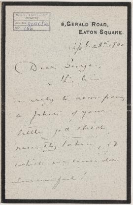 Letter, 28 April 1900