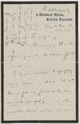 Letter, 30 December 1899