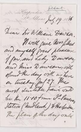Letter, 19 July 1886