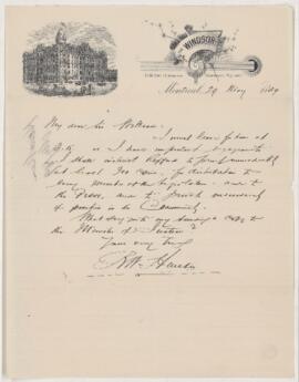 Letter, 29 May 1889