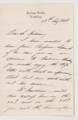 Letter, 13 August 1886