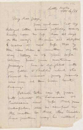 Letter, 4 September 1881