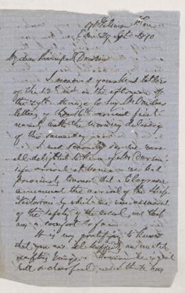 Letter, 29 September 1870