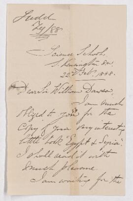 Letter, 22 February 1888