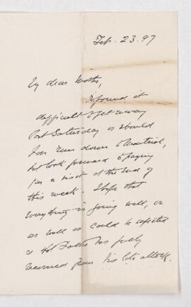 Letter, 23 February 1897
