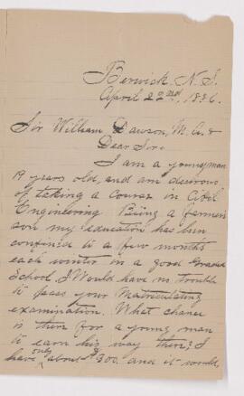 Letter, 22 April 1886