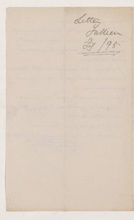 Letter, 4 February 1895