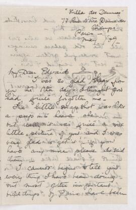 Letter postmarked 31 May 1909