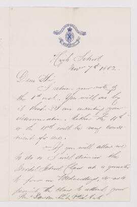 Letter, 7 November 1882