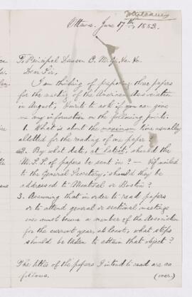 Letter, 17 June 1882