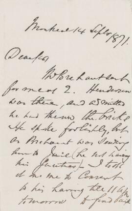 Letter, 14 April 1871.