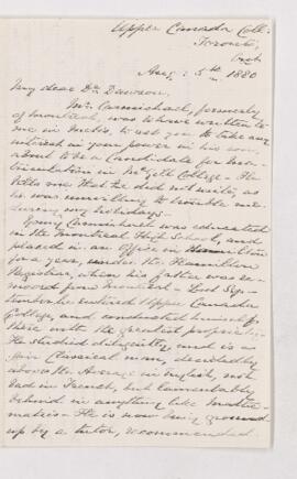 Letter, 5 August 1880