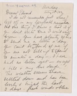 Letter, 10 July 1922