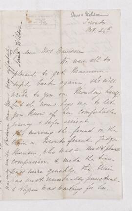 Letter, 24 October