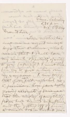 Letter, 6 December 1894