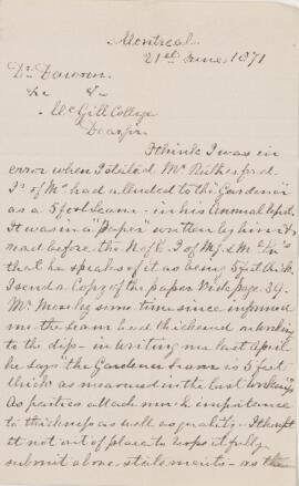 Letter, 21 June 1871.