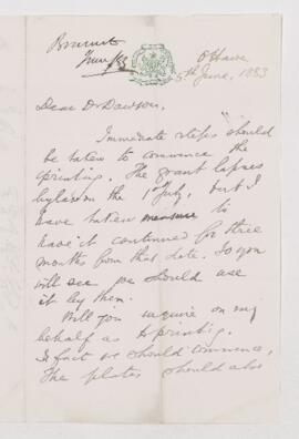 Letter, 5 June 1883