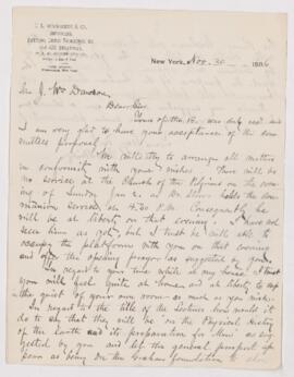 Letter, 20 November 1886