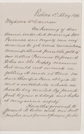 Letter, 1 May 1876