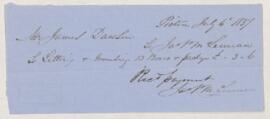 Account, 6 July 1857