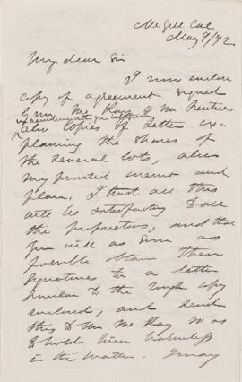 Letter, 9 May 1872