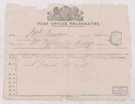 Telegram, 2 June 1870