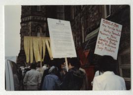 SCENE: MARCHERS RALLY ON PARLIAMENT HILL; REDRESS