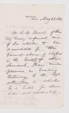 Letter, 27 May 1881