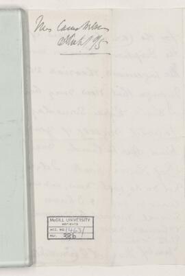 Letter,  March 1895
