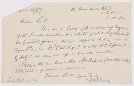 Letter, 25 October 1887