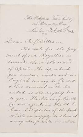 Letter, 26 February 1895