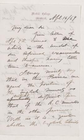 Letter, 16 April 1869