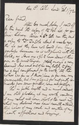 Letter, 1 February 1872