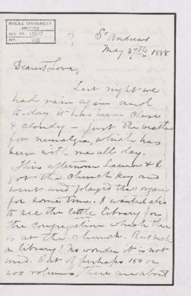 Letter, 27 May 1888