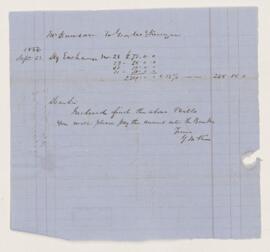 Account, 22 September 1856