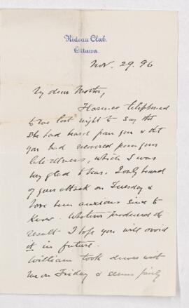 Letter, 29 November 1896