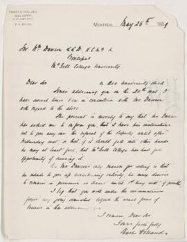 Letter, 25 May 1889