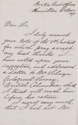 Letter, 6 November 1871