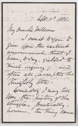 Letter, 11 September 1888
