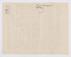 Extract from minutes of meeting of the Board of Management of the Presbyterian College, Montreal