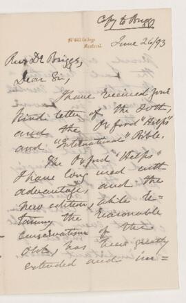 Letter, 26 June 1893