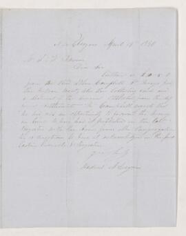 Letter, 19 April 1850