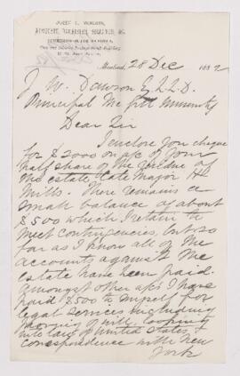 Letter, 28 December 1882