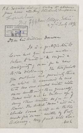 Letter, 27 July 1896