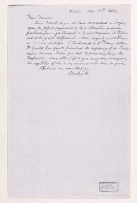 Letter, 12 November 1852