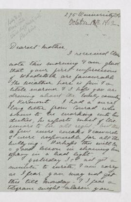 Letter, 12 October 1902