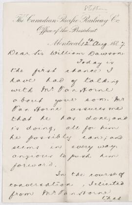 Letter, 12 August 1887